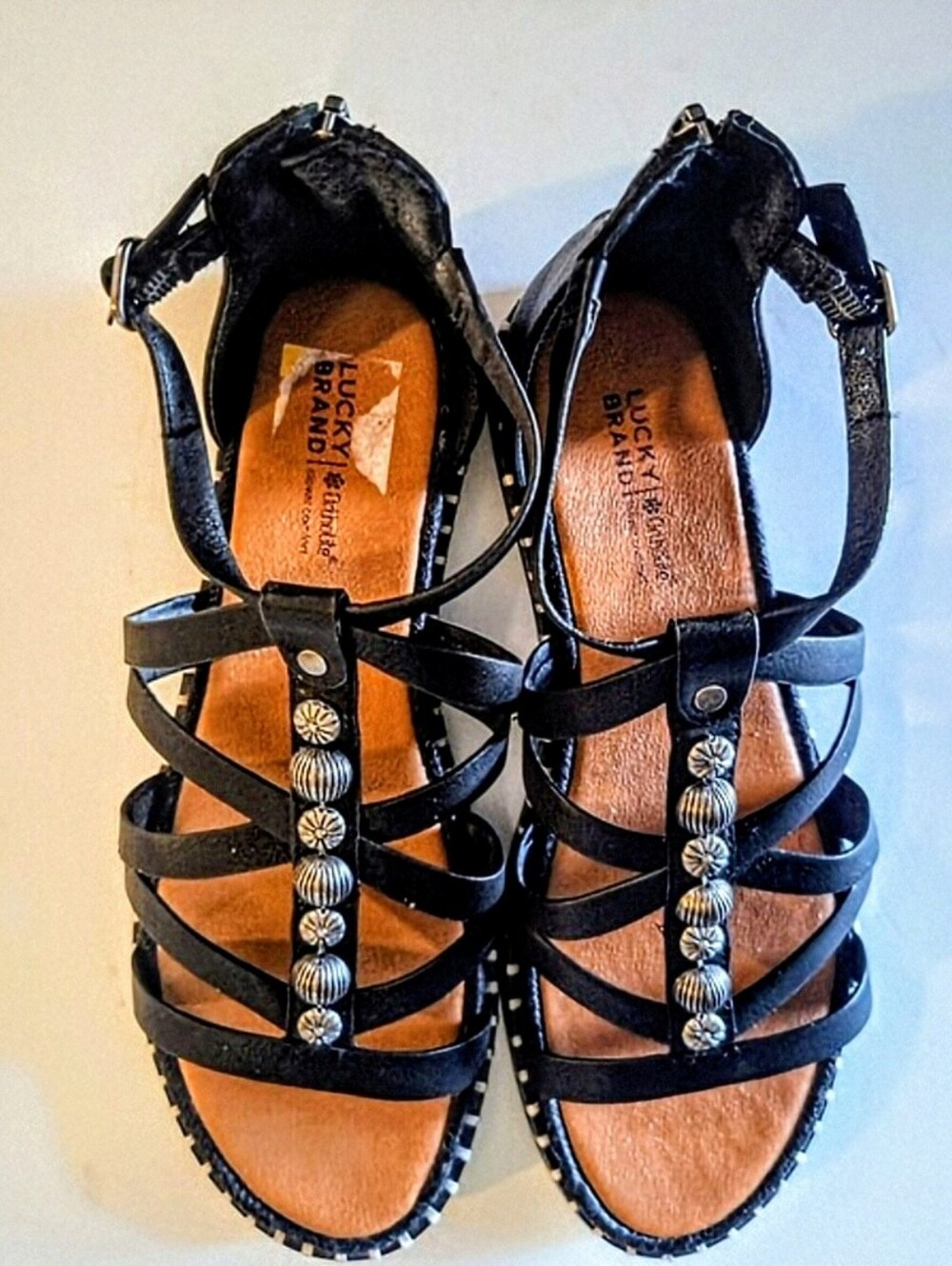 NWOT Lucky Brand Strappy Gladiator Flat Sandals